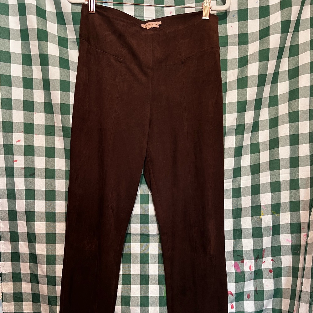 Good American Brown Suede Pants